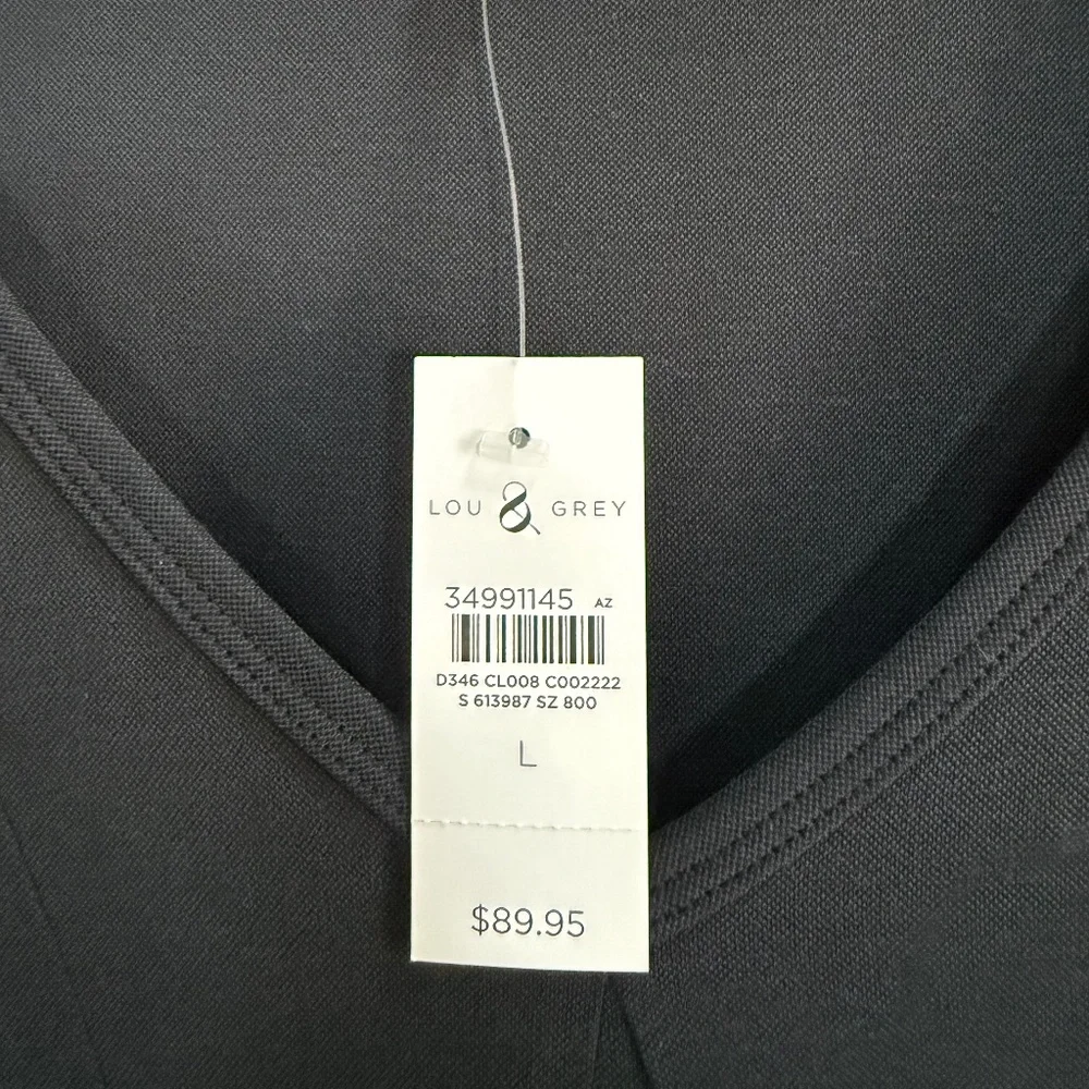 Lou & Grey Gray Sleeveless Maxi Dress Size L NWT Modal Blend *Read Fit Note*